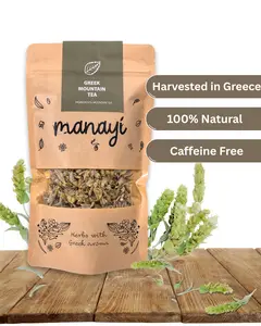 Manayi Greek Mountain Tea (Sideritis) | Shepherd's Tea Ironwort for Wellness & Calm | Naturally Caffeine-Free Herbal Tisane | 0.80 oz (25g)  Herbal Traditional Beverage