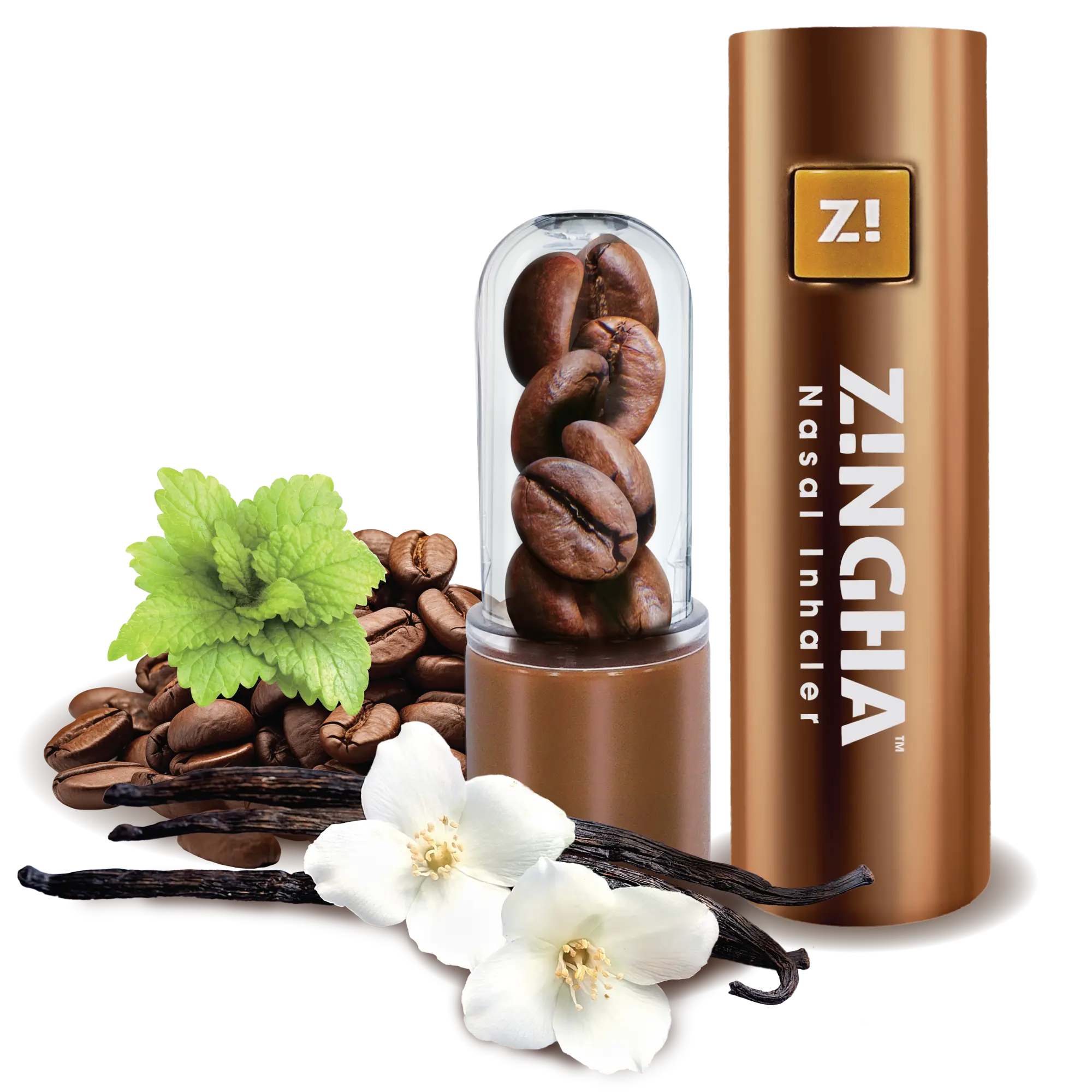 Aromatherapy Nasal Inhaler – Energizing Real Coffee Beans Infused with Refreshing Mint – Portable & Natural Scent Boost for Focus, Clarity & Relaxation
