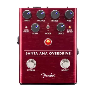 Genuine Fender Santa Ana OVERDRIVE Electric Guitar Effects Stomp-Box Pedal