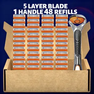 Men's manual shaver kit, blade material is safe and rust proof, easy to use and replace, high-quality material can be washed with water as a whole, classic men's shaving tool, Safety Razors