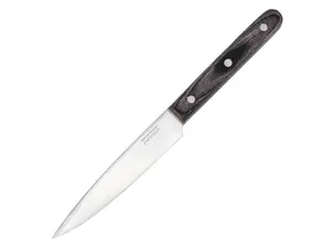 Martha Stewart Everyday 5 Inch Stainless Steel Utility Knife in Dark Gray with Wood Handle