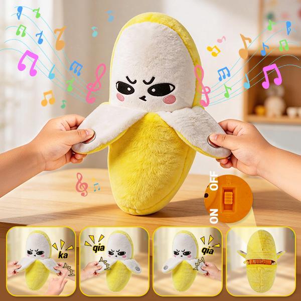 Interactive Music Plush Toy Set -Carrot,Banana & Strawberry(No battery) Electric Plush Toys forParent-Child Interaction, Couples & Friends Prank Toy, Valentine's Day & Easter Party Fun Gift for Kids & Adults