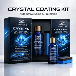 Crystal Automotive Ceramic Coating Kit High Gloss Shine, Scratch Reduction & Waterproof Paint Protection for Cars & Motorcycles (100ml)