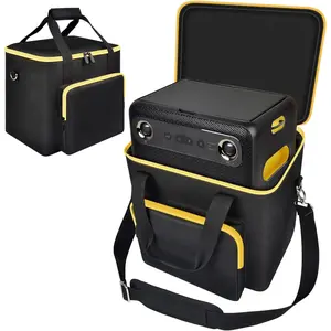 Karaoke Machine Bag Compatible with Ikarao Break X2  Professional Singing System, Portable Storage Case for Karaoke Speaker with 2  Microphones for &Adults - Black
