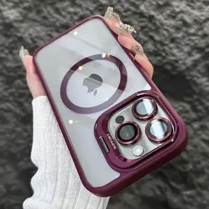Magnetic Kickstand Clear Silicone Case for iPhone 17 16 15 14 13 12 11 Shockproof Anti-Fall Protector