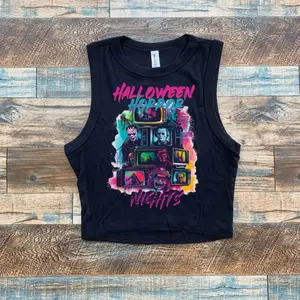 Horror Nights Crop Tank, Universal Horror, Halloween Horror Nights Baby tee, HHN Universal Halloween Tshirt