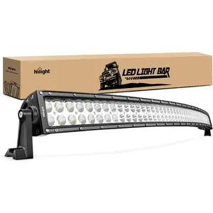 Nilight LED Light Bar 54Inch 312W 21800LM Curved Spot Flood Combo Driving Lamp Roof Bumper Off Road LED Work Lights Pods for Van Camper Wagon Car Pickup Golf Cart ATV UTV SUV Truck Boat  dealsforyoudays