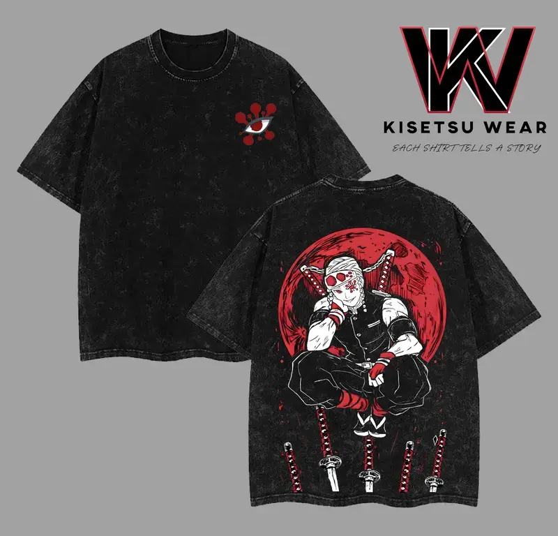 Tengen Uzui Graphic Tee - Demon Slayer Anime Streetwear Shirt, Soft Oversized Cotton T-Shirt, Classic Anime Apparel, Menswear Aesthetic Clothes, Sound Hashira Unisex Top, Gift for Anime Fans