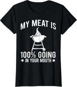 My Meat is 100% Going in Your Mouth Vintage Graphic Tees Menswear Casual Cotton Streetwear T Shirts for Women Unisex