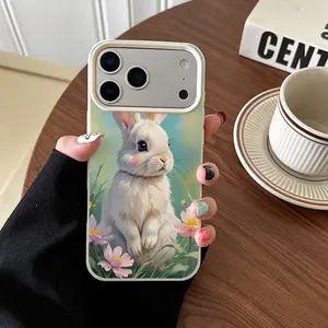 Cute Rabbit Phone Case for iPhone 11 12 13 14 15 16 Pro Max Series, Soft Shell Protection, Birthday Gift, Holiday Present