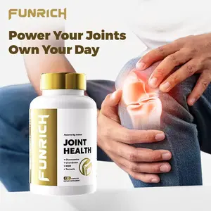 FUNRICH Joint Health Supplement for Women & Men with Glucosamine, Chondroitin, MSM & Turmeric - 120 Capsules