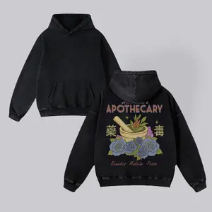 Mao Mao's Apothecary Poisons Vintage Washed Hoodie Sweatshirt Unisex Heavyweight Soft Cotton T-Shirt, Kawaii T-Shirts, Japanese Graphic Tees