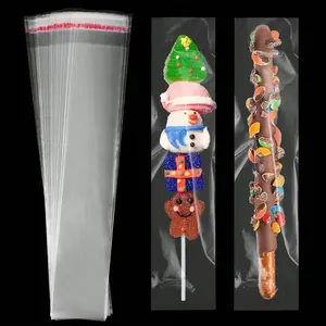 100pcs/200pcs Self-Sealing Transparent Unique Gift Bags, Resealable Glassine Bags for Wedding Favors, 2x8 Inch & 2x10 Inch Gift Packaging