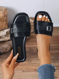 Women's Fashion Flat Sandals, Casual Roman Style Slippers, Comfortable Flats, Summer Beach Shoes, Non-Slip Indoor Outdoor