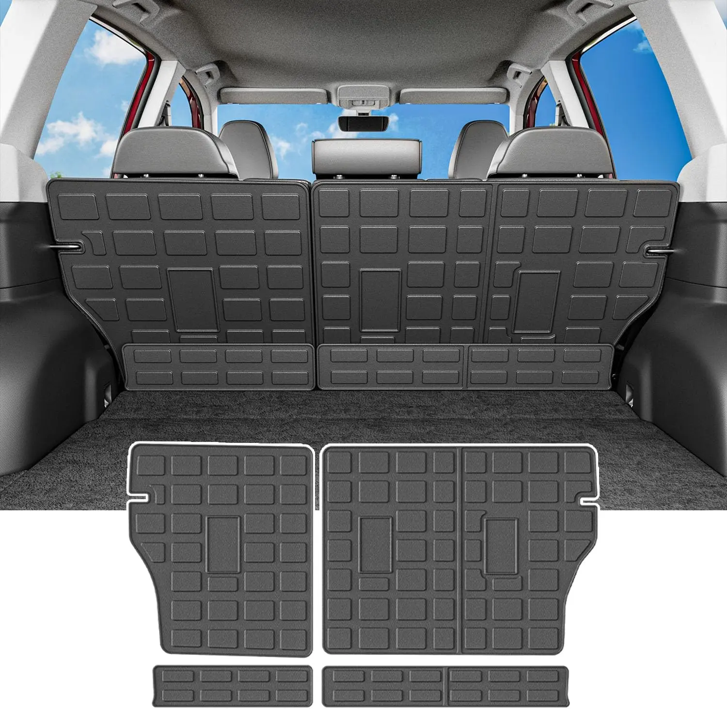 [Fits 19-24 Forester] Trunk Mat Compatible with 2019-2024 Subaru Forester Cargo Mat TPE Cargo Liner Backrest Mat Trunk Liner Replacement for 2019-2023 2024 Subaru Forester Accessories (Backrest Mat)