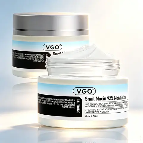 VGO 3-Piece Unisex Facial Care Set - Charcoal Cleanser, Vitamin C Serum for Hydrate, Snail Mucin Moisturizer for Moisture, Skin Repair & Glow Benefits for Adults
