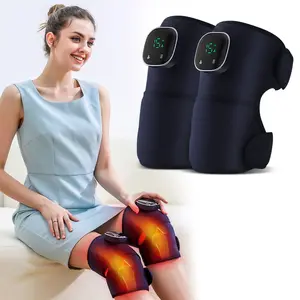 3 in 1 Heating Knee Brace, USB Rechargeable Massagers Heat Kneading Vibration Knee Massager, Digital Display Precise Temperature Control Knee Massage Tool for Women & Men, Neck Shoulder Relaxer