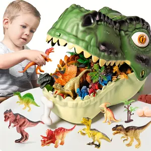 Dinosaur Toys for Kids Ages 3-5, Realistic Jurassic Dinosaur Models Set, Includes Eggs Trees Fence Scene, Educational Gift for Boys Girls