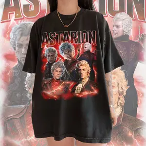 Astarion BG3 Girl Dinner Vintage T-Shirt, Retro Bootleg Tee Astarion Shirt, BG3 Fan Tshirt for Gamer, Ideal Gift For Women and Man, Gaming Apparel Tee Sizes S-3XL