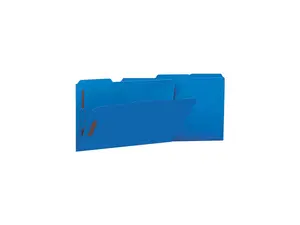 Universal UNV13525 Deluxe Reinforced Top Tab Folders with Two Fasteners, 1/3-Cut Tabs, Legal Size, Blue