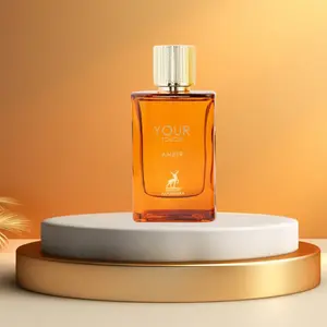 Maison Alhambra LATTAFA Your Touch Collection Amber 3.4 Fl Oz Eau de Parfum with Pineapple Sage Watermelon Cinnamon Lavender Vanilla Chestnut Cedar Amberwood Guaiac Wood