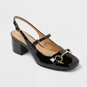 Women's Lucky Square Toe Mary Jane Heels with Memory Foam Insole - A New Day