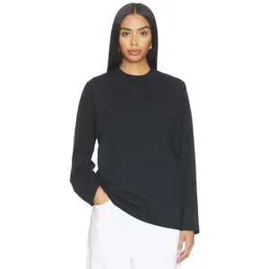 Fear of God ESSENTIALS Classic Long Sleeve Tee in Vintage Black