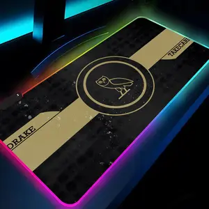 O-OVO Drake Rapper Mouse Pad Rgb Xxl Laptop Mat Gaming Mousepad Backlit Keyboard Gamer Girl Table Pads Desk