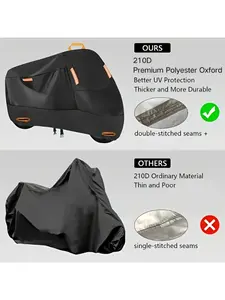 1 piece, oversized motorcycle cover, suitable for various models, multi size sun protection motorcycle electric bicycle cover, thick Oxford cloth cover, anti-theft buckle car cover