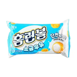 HAITAI Korean Baseball Boy Salty Cream Filled Puffs 49g / Pack- 2 Pack