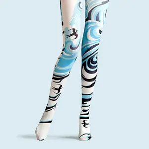 Viken Plan Art Print Tights Personality Pantyhose/Tights [SwallowStream]
