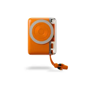 PHION Magnetic Power Bank with Built-In Cables & Flashlight | Portable Charger for iPhone & USB-C Devices