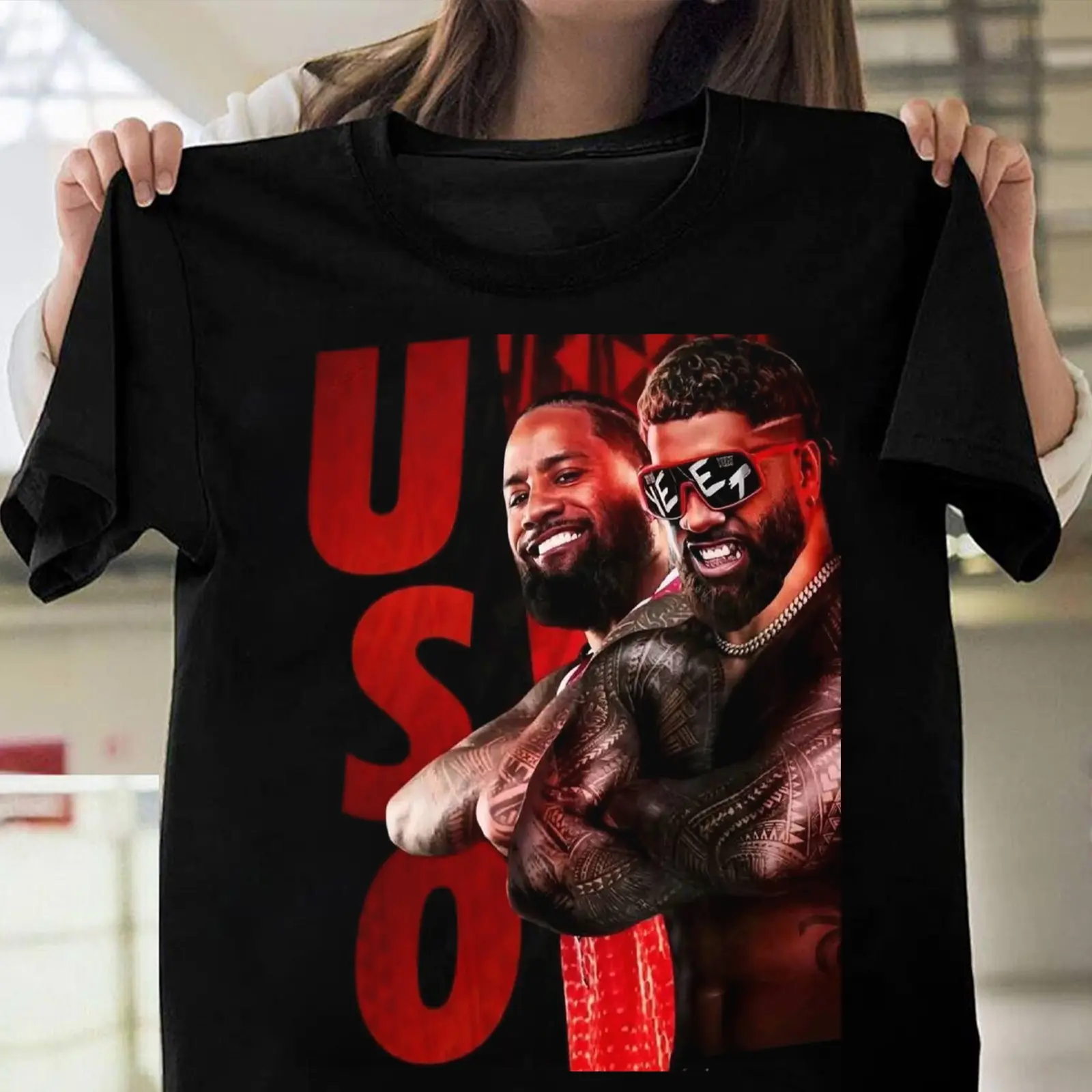Jimmy & Jey Uso Graphic T-Shirt – Tag Team Wrestling Fanwear Casual Tee