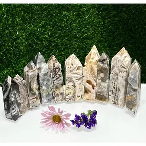 Wholesale Lot 2 lbs Natural Druzy Sphalerite Obelisk Tower Point Crystal Healing Energy