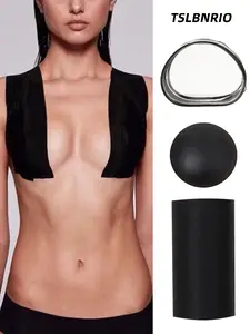 5 Pcs Invisible Breast Lift Tape & Elastic Cloth Tape Set with Clear Storage Case, Cuttable & Reusable, Skin-Friendly & Hypoallergenic, Secure Fit, Ideal for Wedding Dresses, Deep V & Backless Outfits, Comfortable All-Day Wear