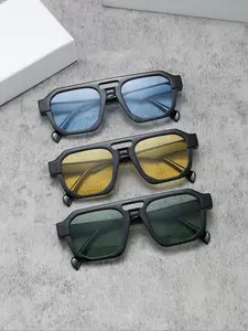 Men's Casual Pilot Sunglasses, Trendy Styling Sunglasses with Uv400 Protection, Lightweight Durable Frame, Stylish Retro Design for Outdoor Activities