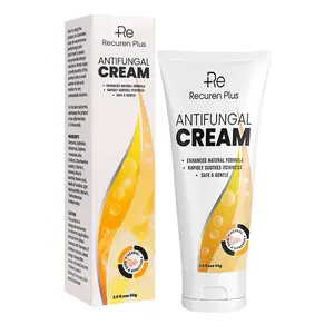 Recuren Plus Antifungal Cream: Athletes Foot Treatment - Tinea Versicolor Treatment - Jock Itch Cream - Ringworm Treatment for Humans - 60g