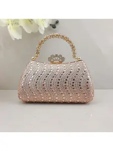 New personalized handbag with rhinestones, evening bag, evening dress bag, elegant lady's bag with rhinestones