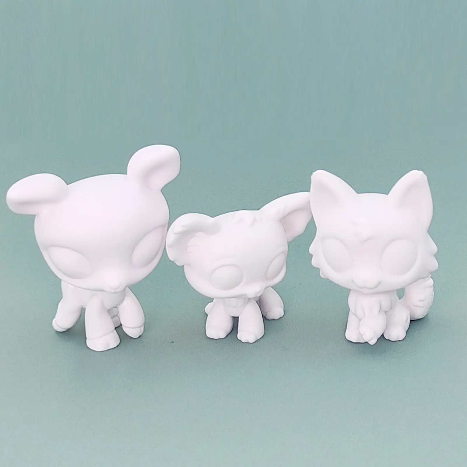 3 Pcs Customizable Doll Animals DIY Blank Bobblehead Kits with White Base Models, Painting Props, Happy Birthday Cake Toppers, ABS-Infused Accessories, Kids' Xmas Gift (Toys & Hobbies, Classic & Novelty Toys, Action Figures), Diy Paint, Children Developme