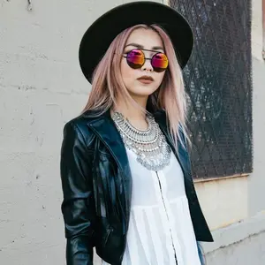 Retro Round Steampunk Mirrored Lens Flip Up Sunglasses