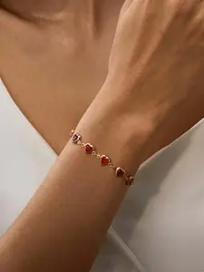 Fashionable Rhinestone Heart Decorated Bracelet, Fashion Jewelry for Party, Daily Clothing Decor, Trendy All-match & Exquisite Jewelry for Birthday Gift, Valentine's Day, Gift, Heart Design Bracelet, Fashion Jewelry Accessories