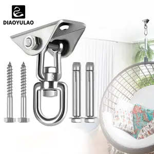 Swing Bed Hanging Kit, Steel Material, Supports Up to 1000 Lbs, 360 Degree Rotating Swivel Hook, Ideal for Indoor Outdoor Use