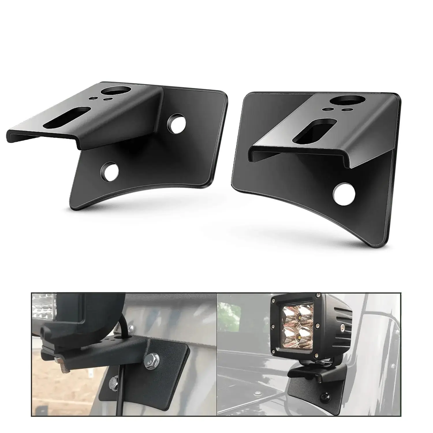 Nilight A-Pillar Windshield Hinge Mounts Car Phone Mount For 2007-2017 Jeep Wrangler JK, Automotive Interior Accessory, Car Gadgets, Cars Accessories