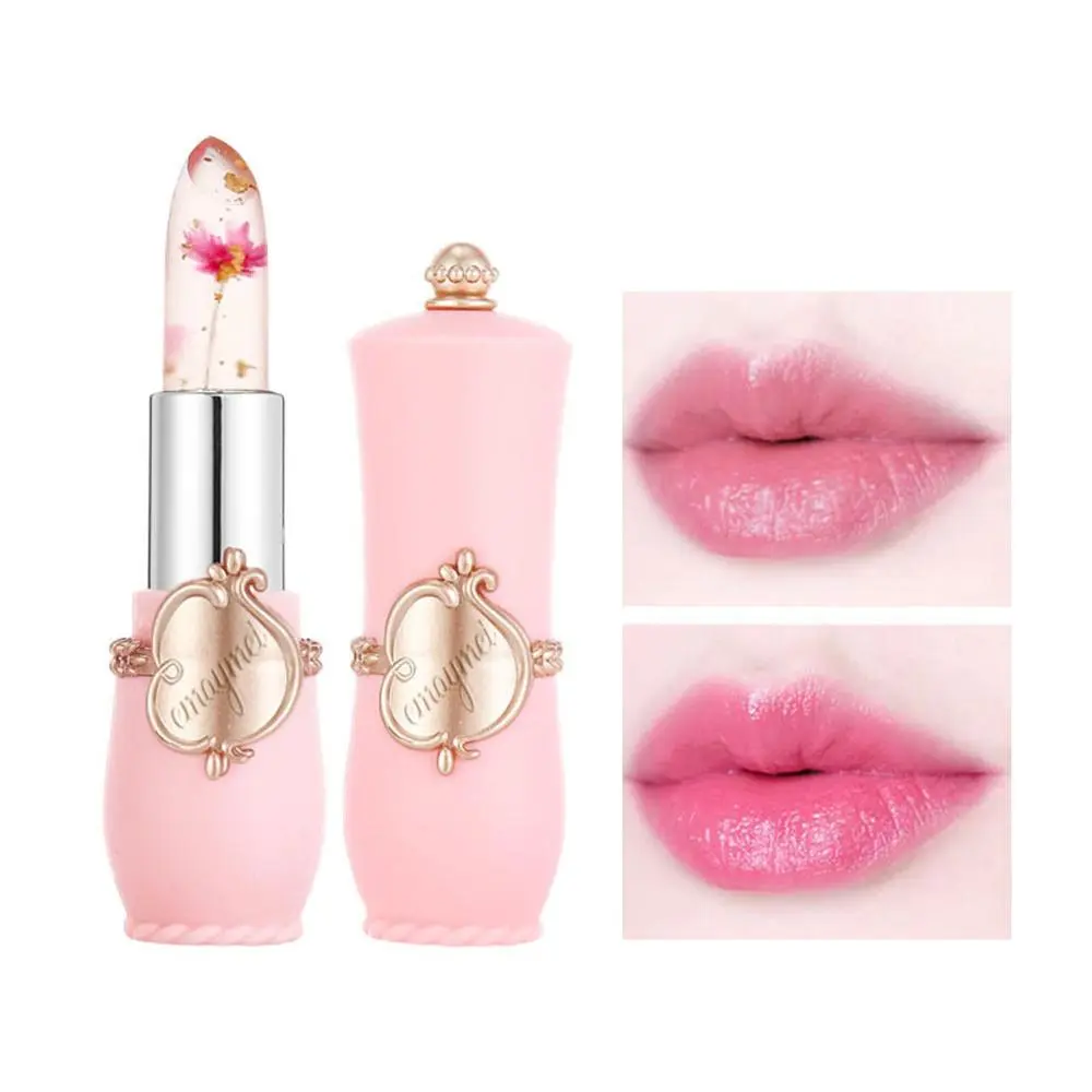 Flower Design Lipstick, 1 Count Color Changing Moisturizing Lip Balm, Luxurious Long Lasting Tinted Hydrating Lip Gloss, Suitable for All Occasions Lip Makeup, Girls and Women Makeup Accessories, Cosmetic, Lip Products, Christmas Gift, Hydrating Lipgloss