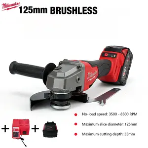 Milwaukee Brushless 125mm Angle Grinder Heavy Duty Power Tool