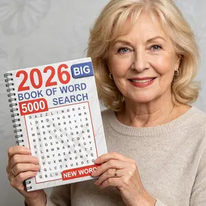 2026 Big Book of Word Search: 5000 New Words Puzzle Book, Spiral-Bound Word Search for Adults & Teens, Large Print Brain Games, Relaxing & Stress-Relieving Activity Book for Seniors & Puzzle Lovers, Stress Relief, Easy Reading