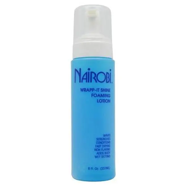 Nairobi Wrapp-It Shine Foaming Lotion Volume Mousse Hair Products, Non-Sticky Texture Haircare Styling Product, 8 oz