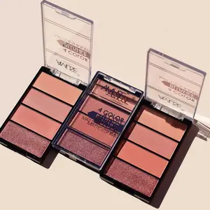 Amuse Cosmic Blusher 4 Color Mate & Shimmer Makeup Cosmetic Palette for Radiant Cheeks