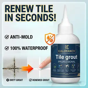 Professional Tile Grout Waterproof Anti-Fungal Gap Filler Bathroom Floor Joint Caulking Sealant DIY Home Repair Paste Tube 150ml