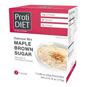 ProtiDiet - Maple Brown Sugar Instant Oatmeal Mix 15 grams Protein - 7/Box